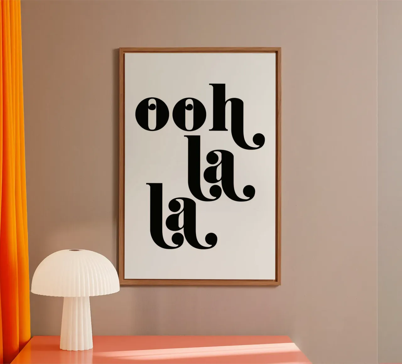 Ooh La La Typography Print alluminio dibond da Honeymoon Hotel