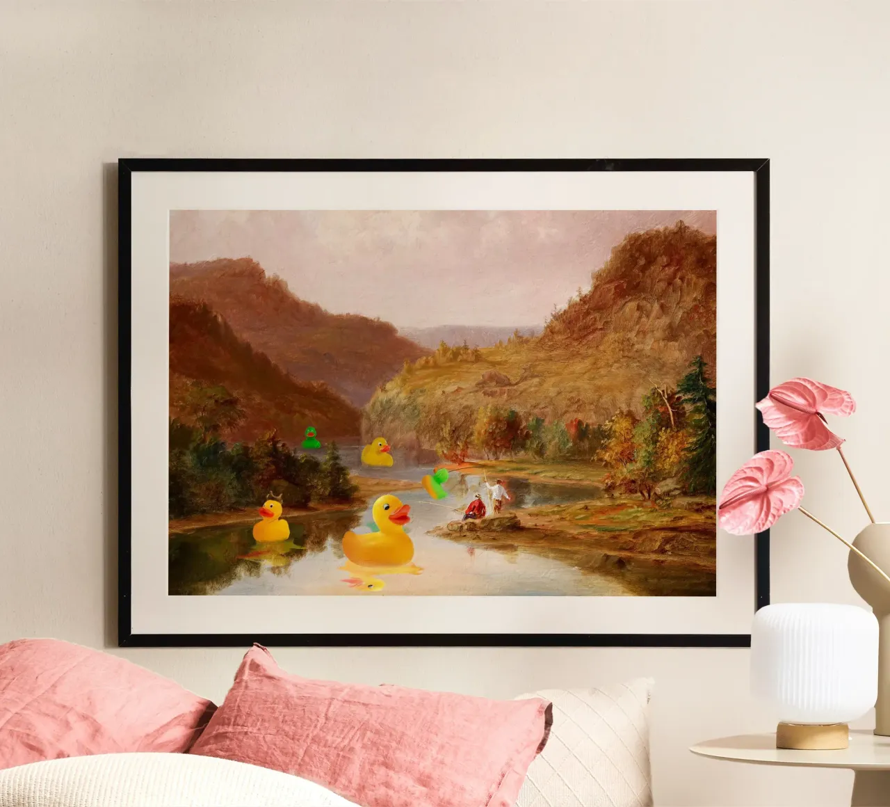 Rubber Duck Day poster con telaio in plastica da Dikhotomy