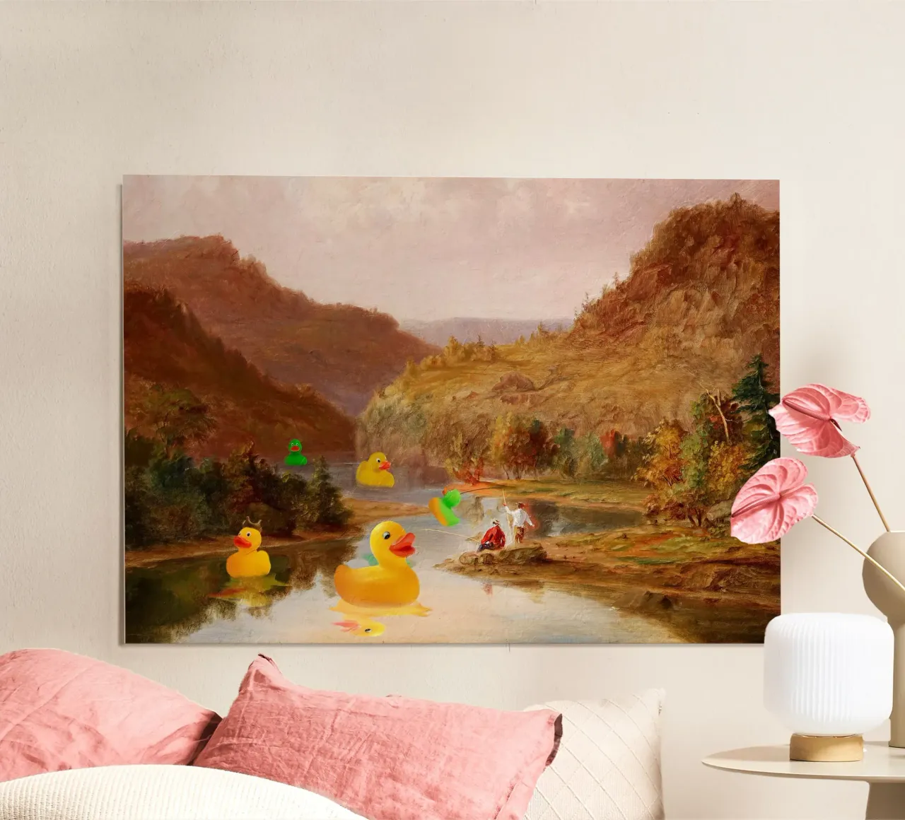 Rubber Duck Day poster con telaio in plastica da Dikhotomy