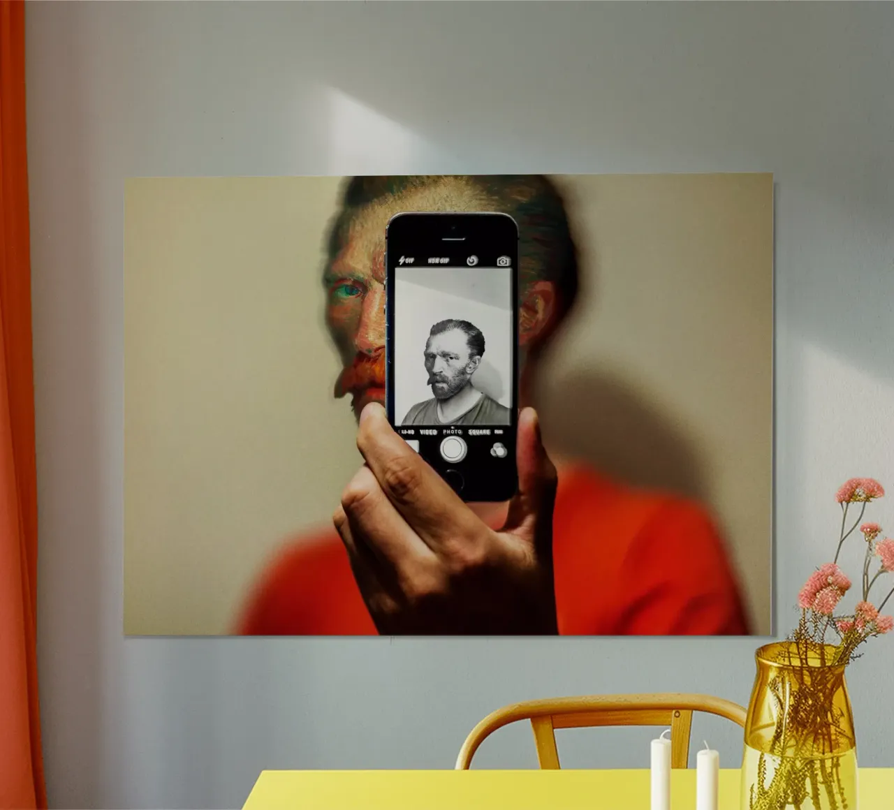Show You My Selfie poster con telaio in legno da Dikhotomy