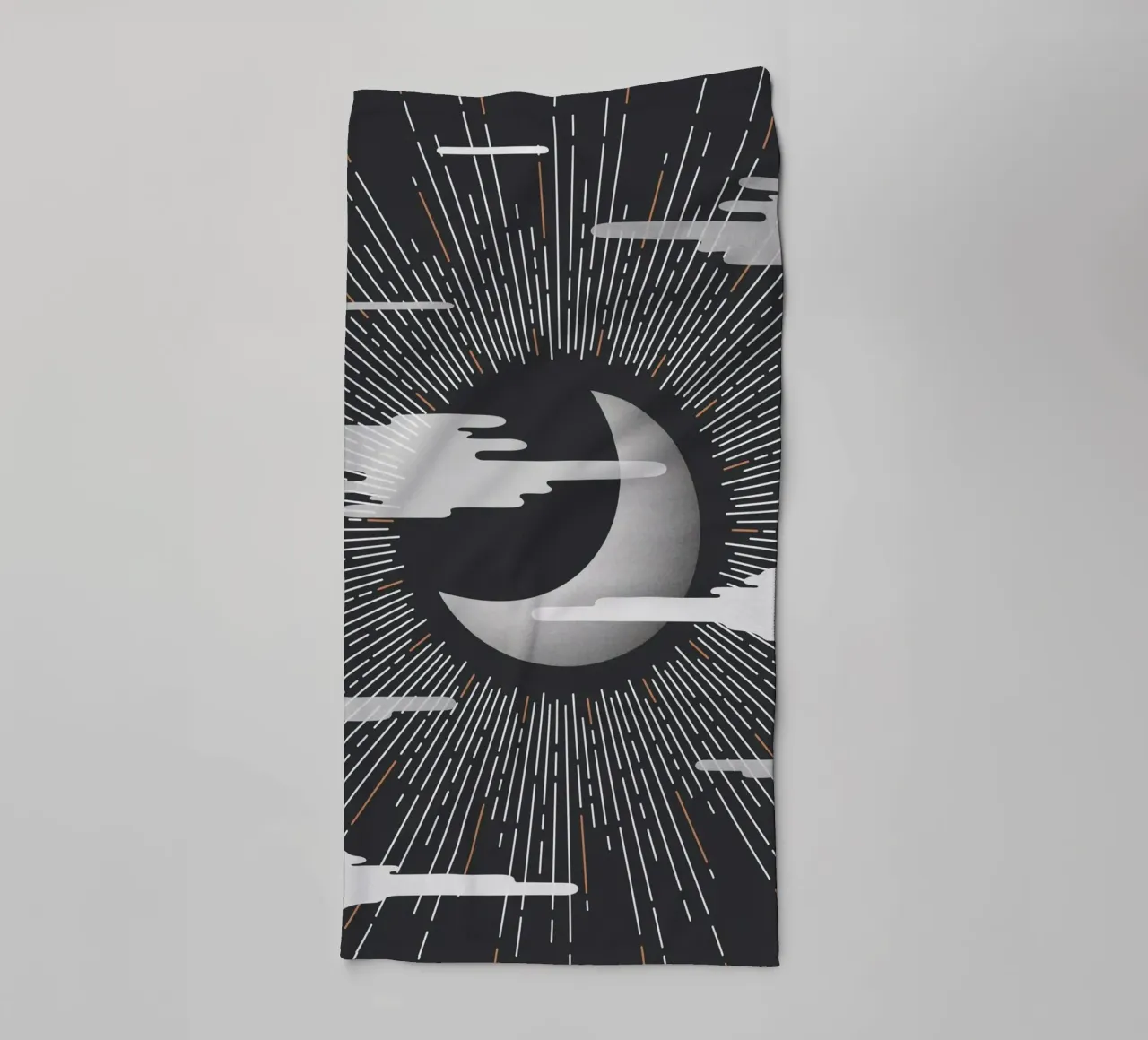 Minimalist Cosmic Moon Print towel by kookiepixel