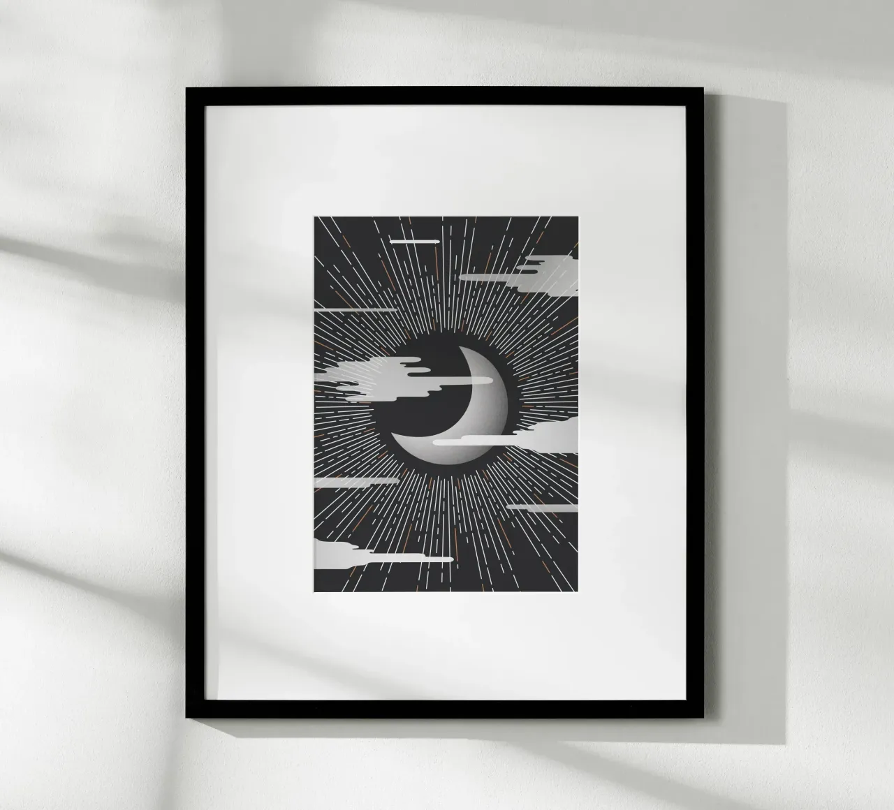 Minimalist Cosmic Moon Print poster by kookiepixel