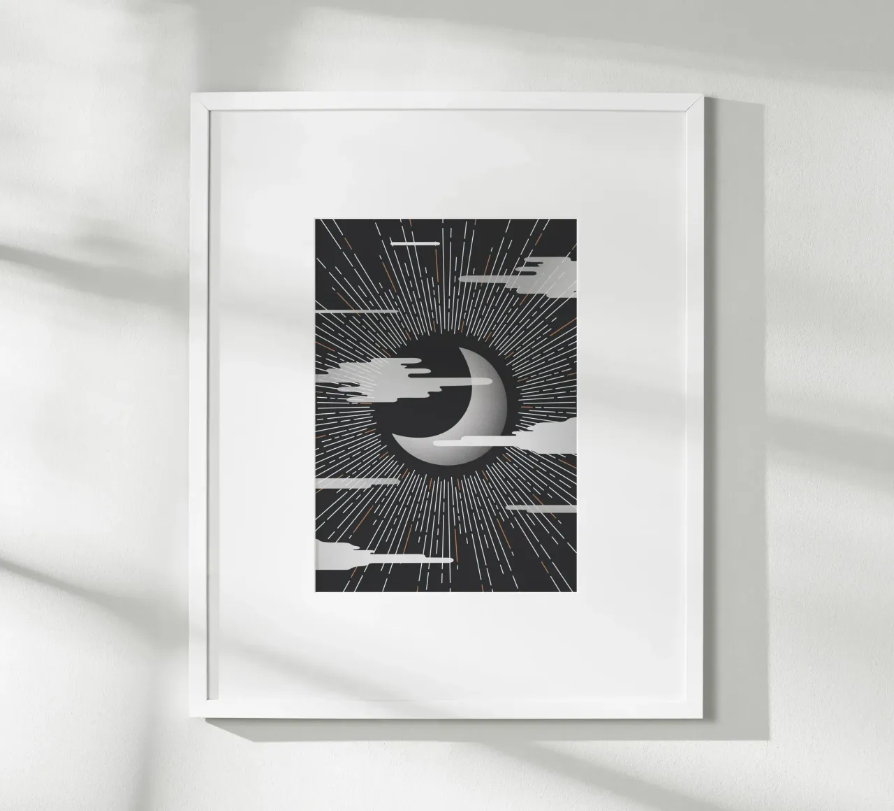 Minimalist Cosmic Moon Print poster by kookiepixel