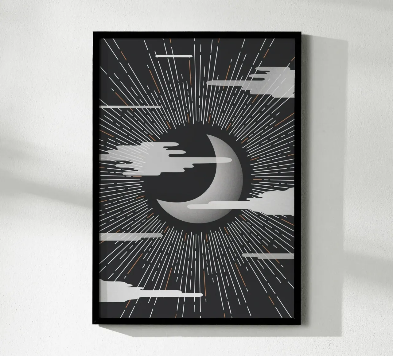 Minimalist Cosmic Moon Print poster by kookiepixel