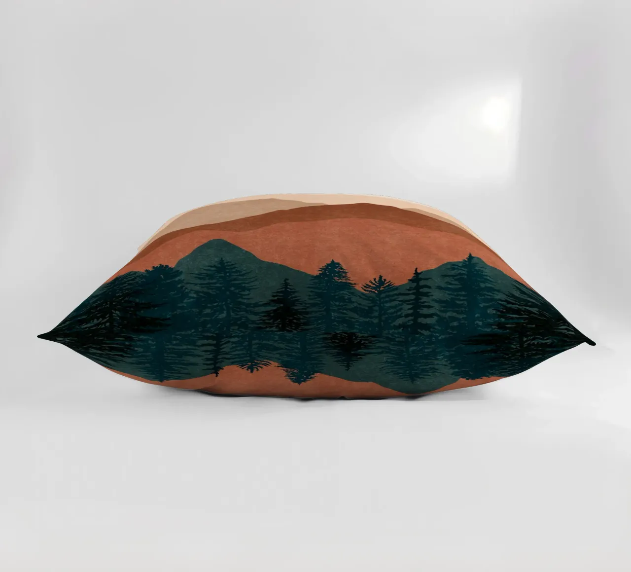 Tramonto minimalista Cime di montagna con sole - Set di 2 Parte 2 cuscino da kookiepixel