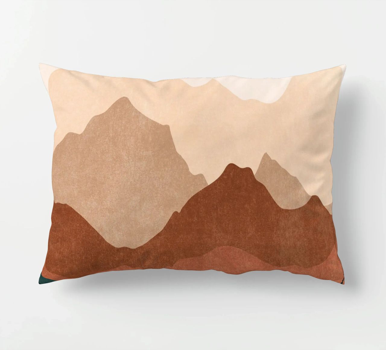 Minimalist Sunset Mountain Peaks with Sun - Set of 2 Part 2 decorative cushion by kookiepixel