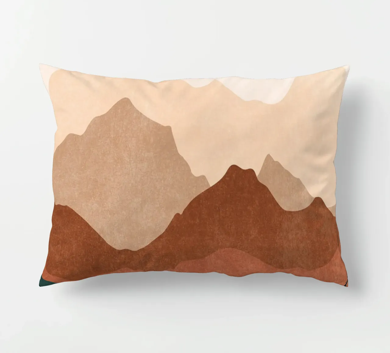 Tramonto minimalista Cime di montagna con sole - Set di 2 Parte 2 cuscino da kookiepixel