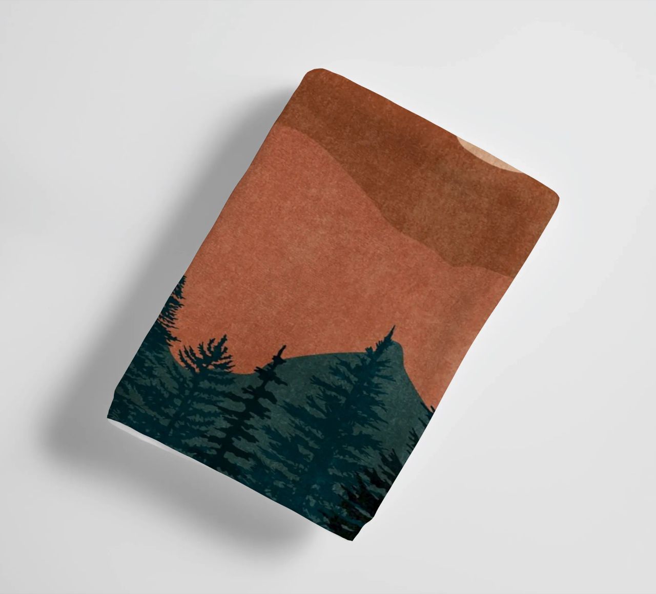 Minimalist Sunset Mountain Peaks with Sun - Set of 2 Part 2 towel by kookiepixel