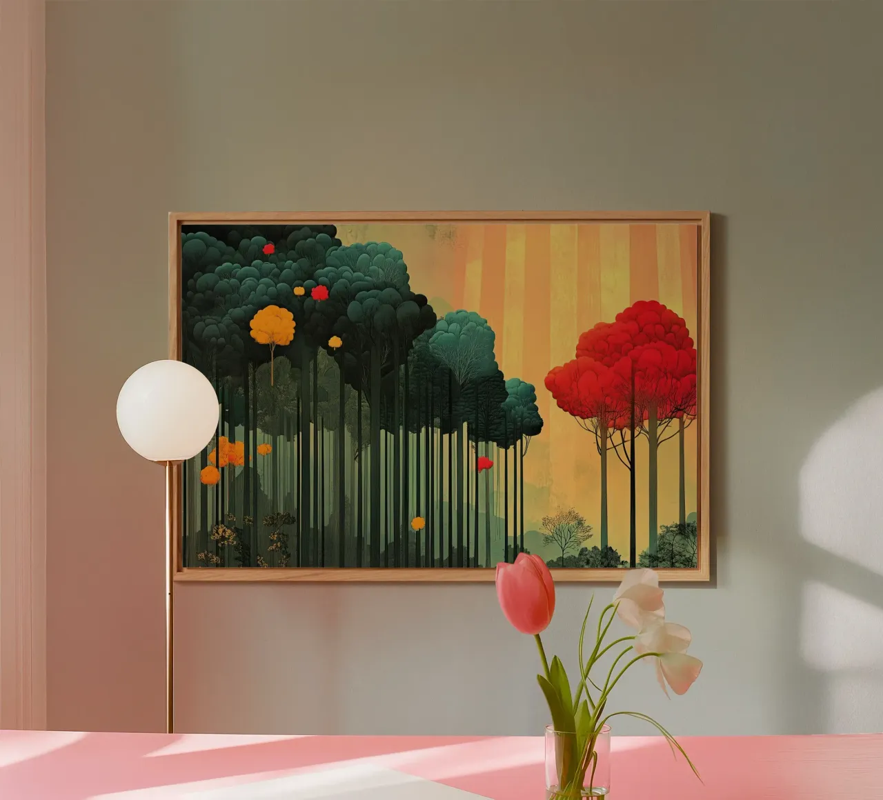 Vintage forest illustration alu-dibond by Little Things