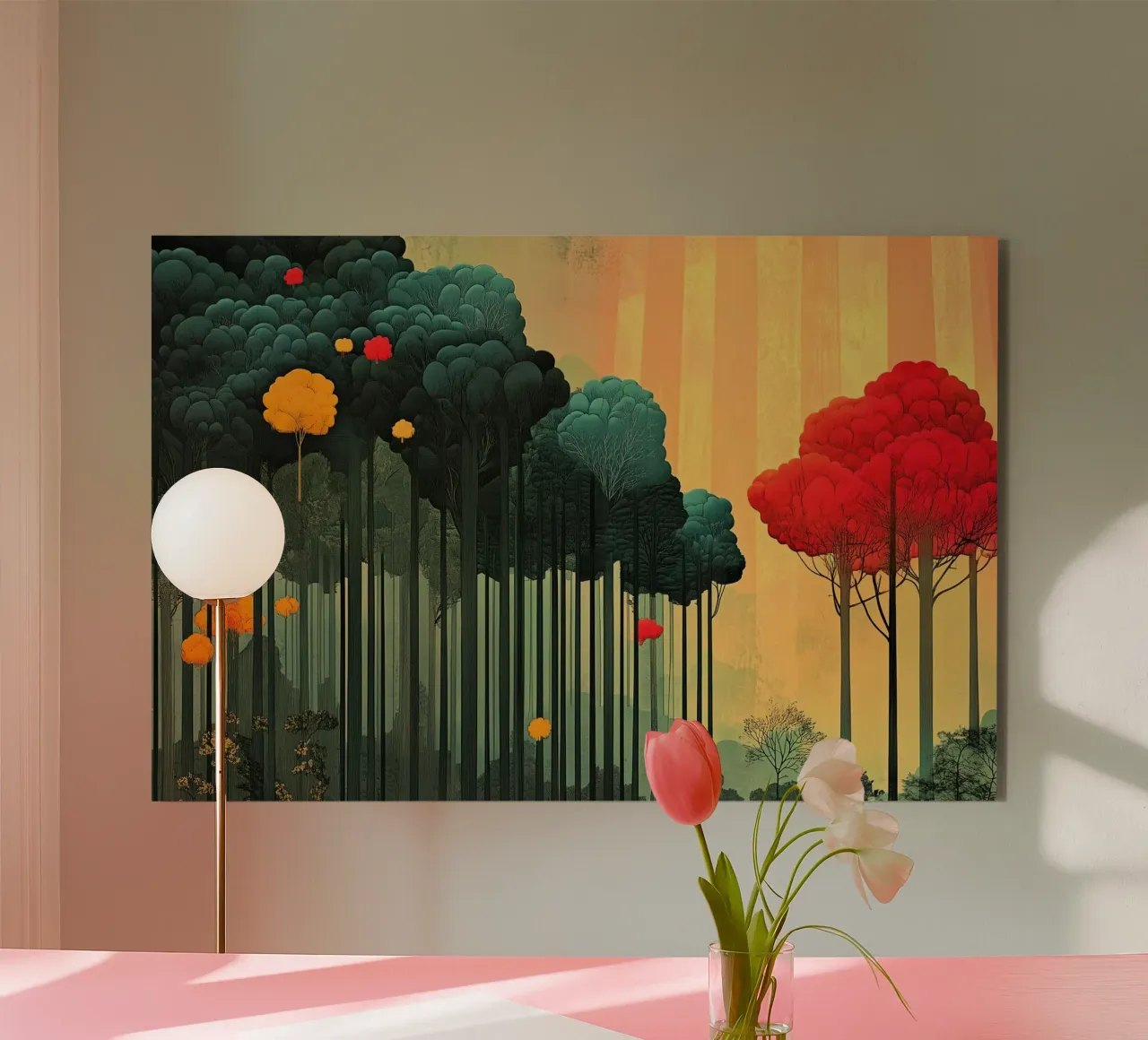 Vintage forest illustration alu-dibond by Little Things