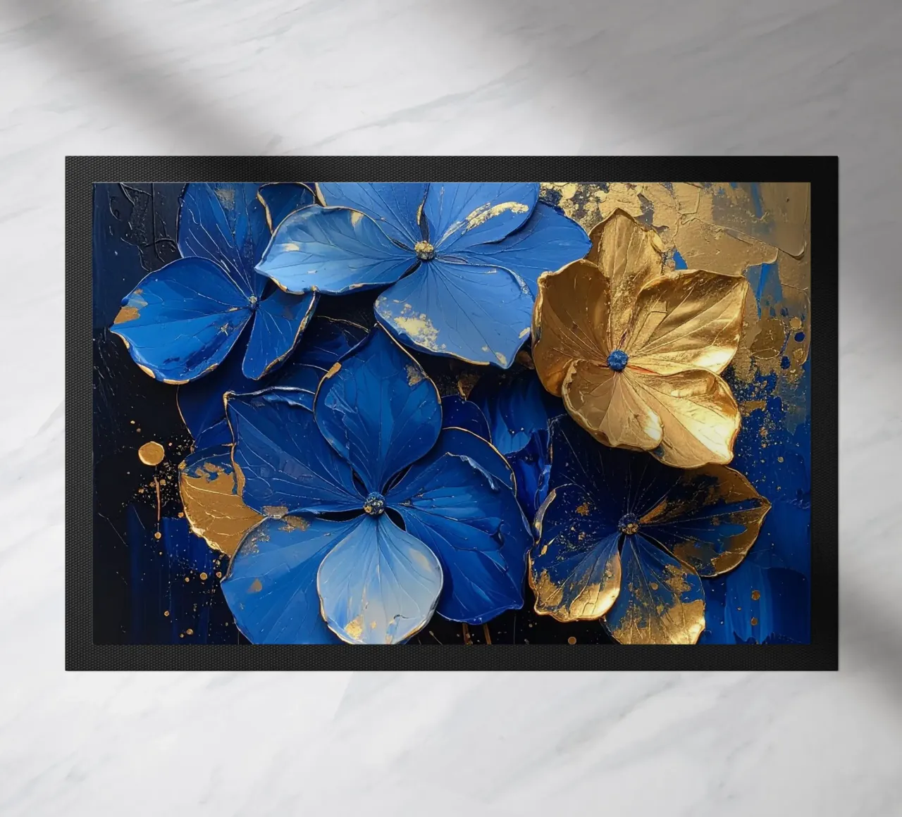 Noble hydrangea doormat by Katalier