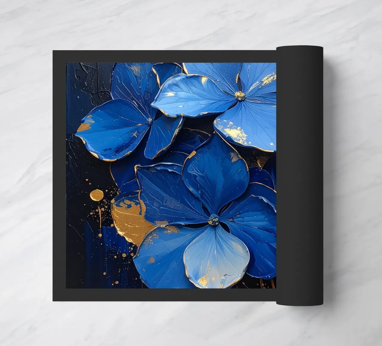 Noble hydrangea doormat by Katalier