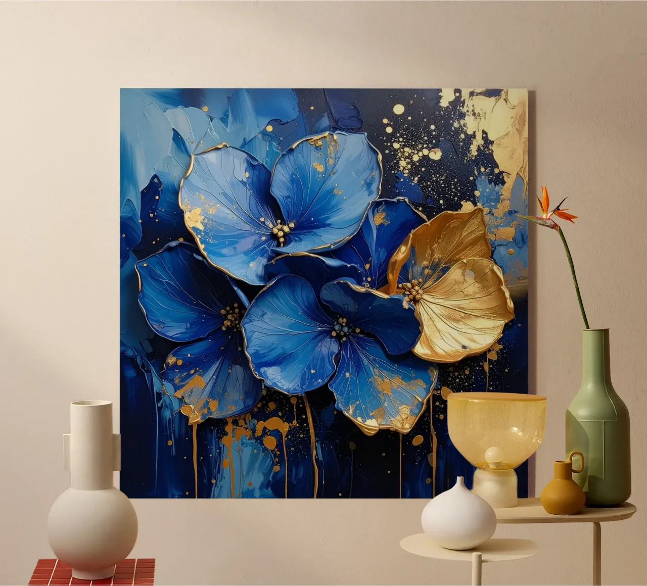 Noble hydrangea acrylic glass by Katalier