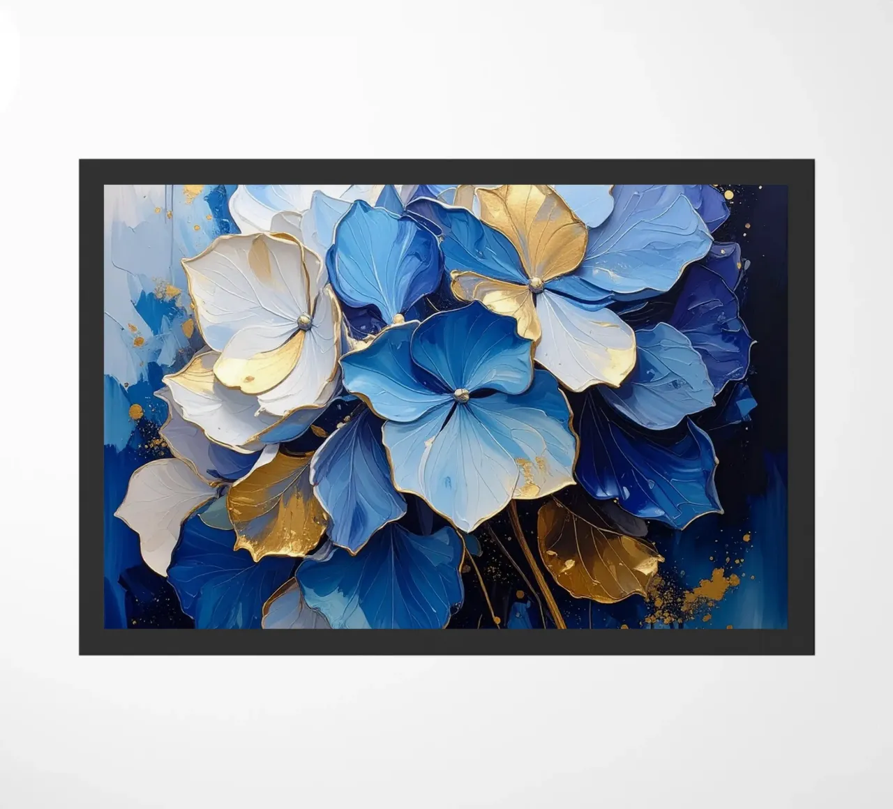 Noble hydrangea doormat by Katalier