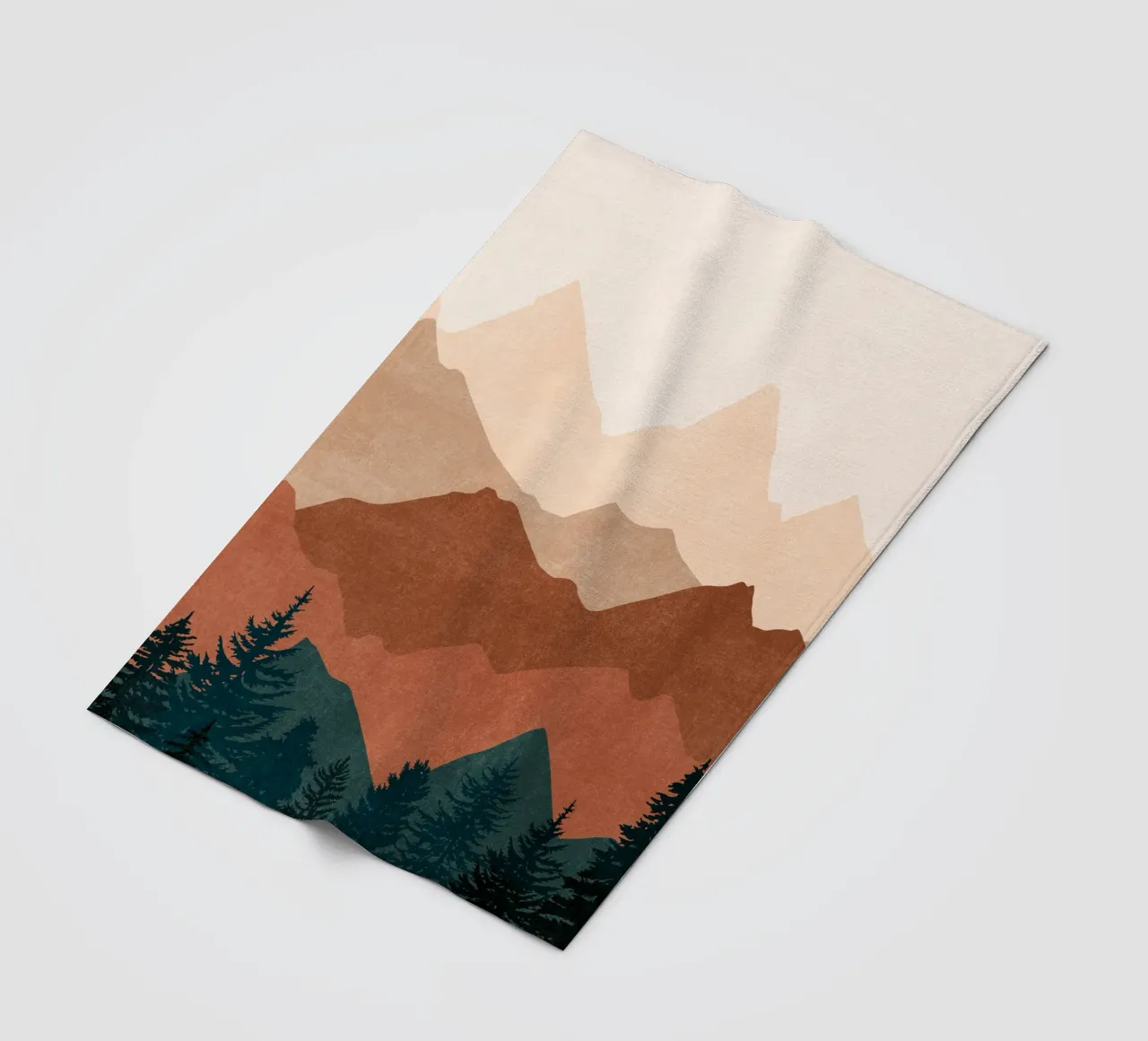 Minimalistische Sonnenuntergangs-Bergspitzen - 2er-Set (Teil 1) Fleecedecke von kookiepixel