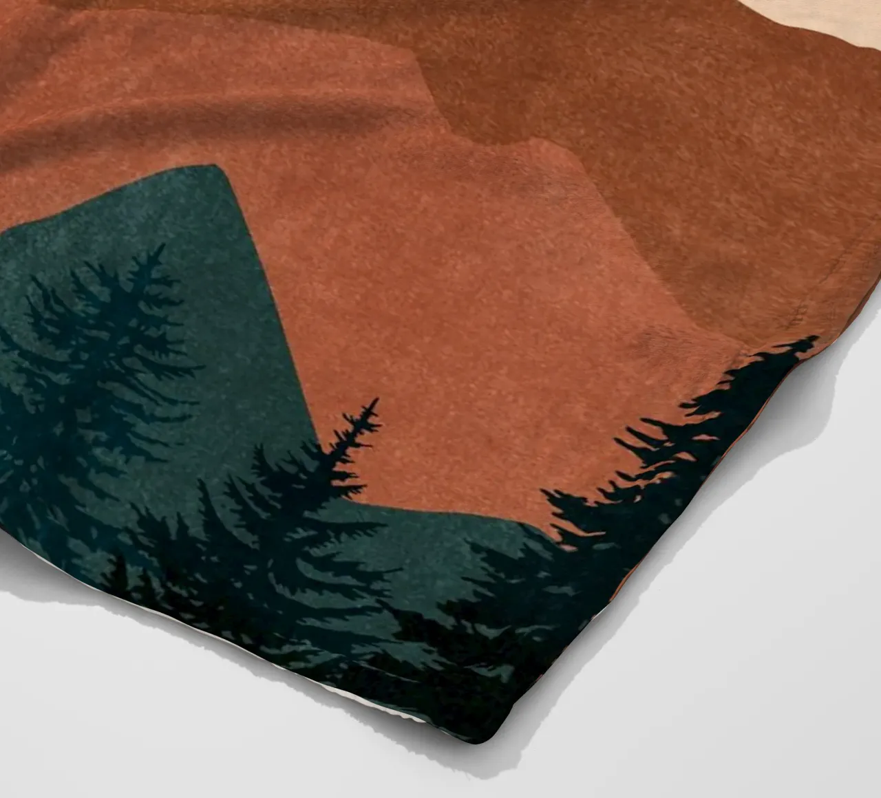 Minimalistische Sonnenuntergangs-Bergspitzen - 2er-Set (Teil 1) Fleecedecke von kookiepixel