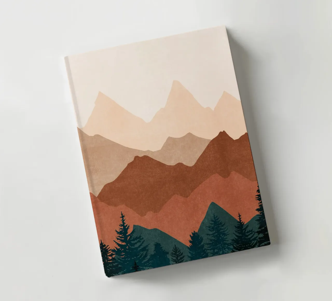 Minimalist Sunset Mountain Peaks - Set of 2 (Part 1) notebook by kookiepixel