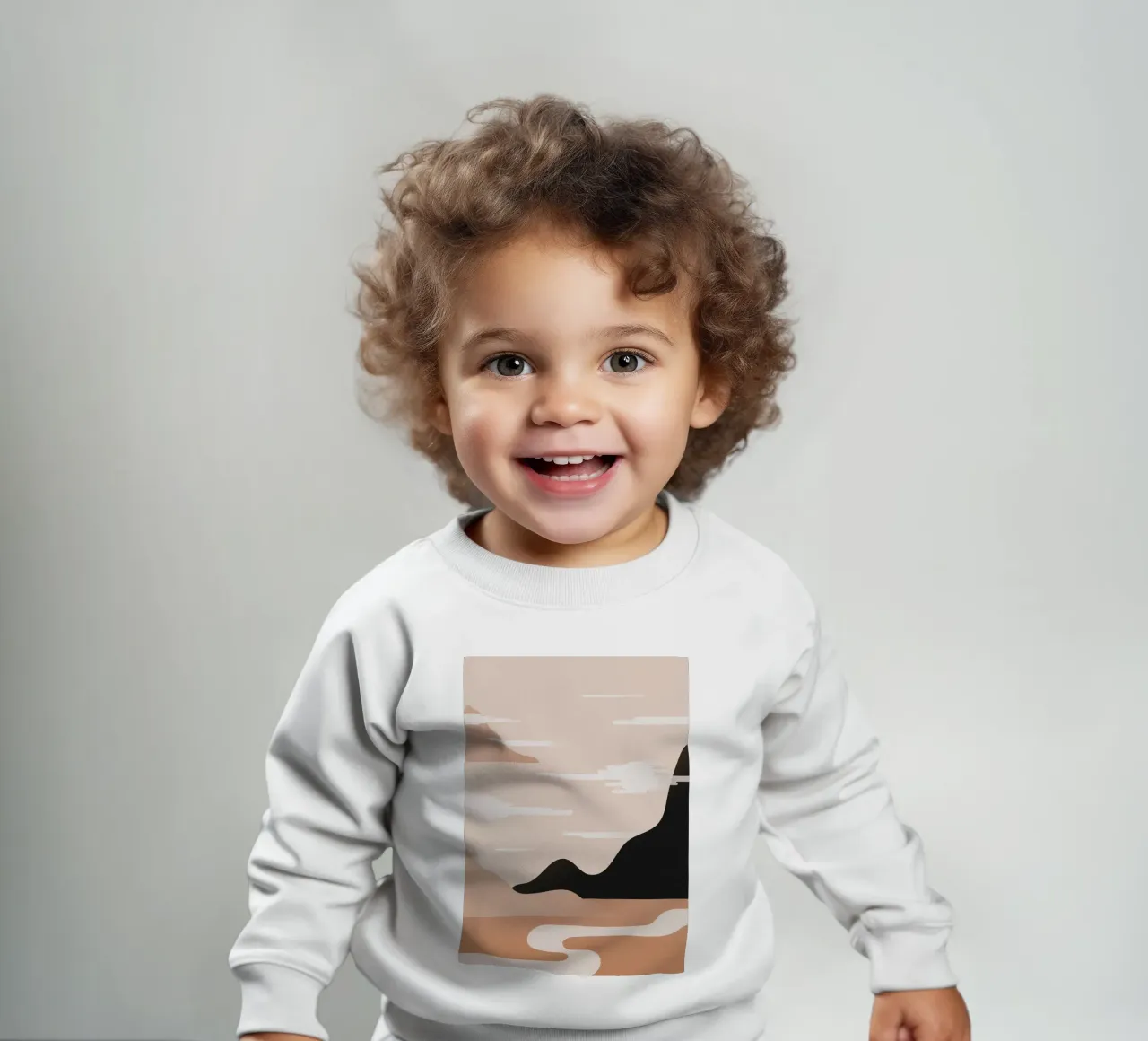 Minimalist Misty Sunrise Landscape - Nursery Art (Part 1) felpa neonato da kookiepixel