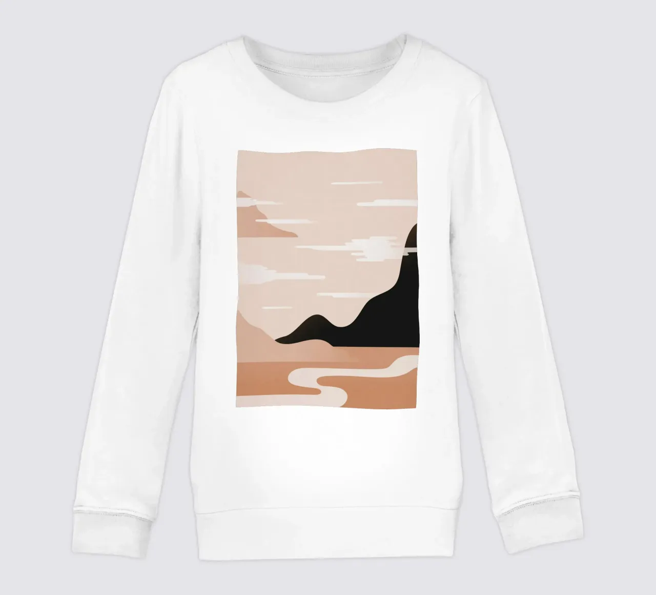 Minimalist Misty Sunrise Landscape - Nursery Art (Part 1) felpa bambino da kookiepixel
