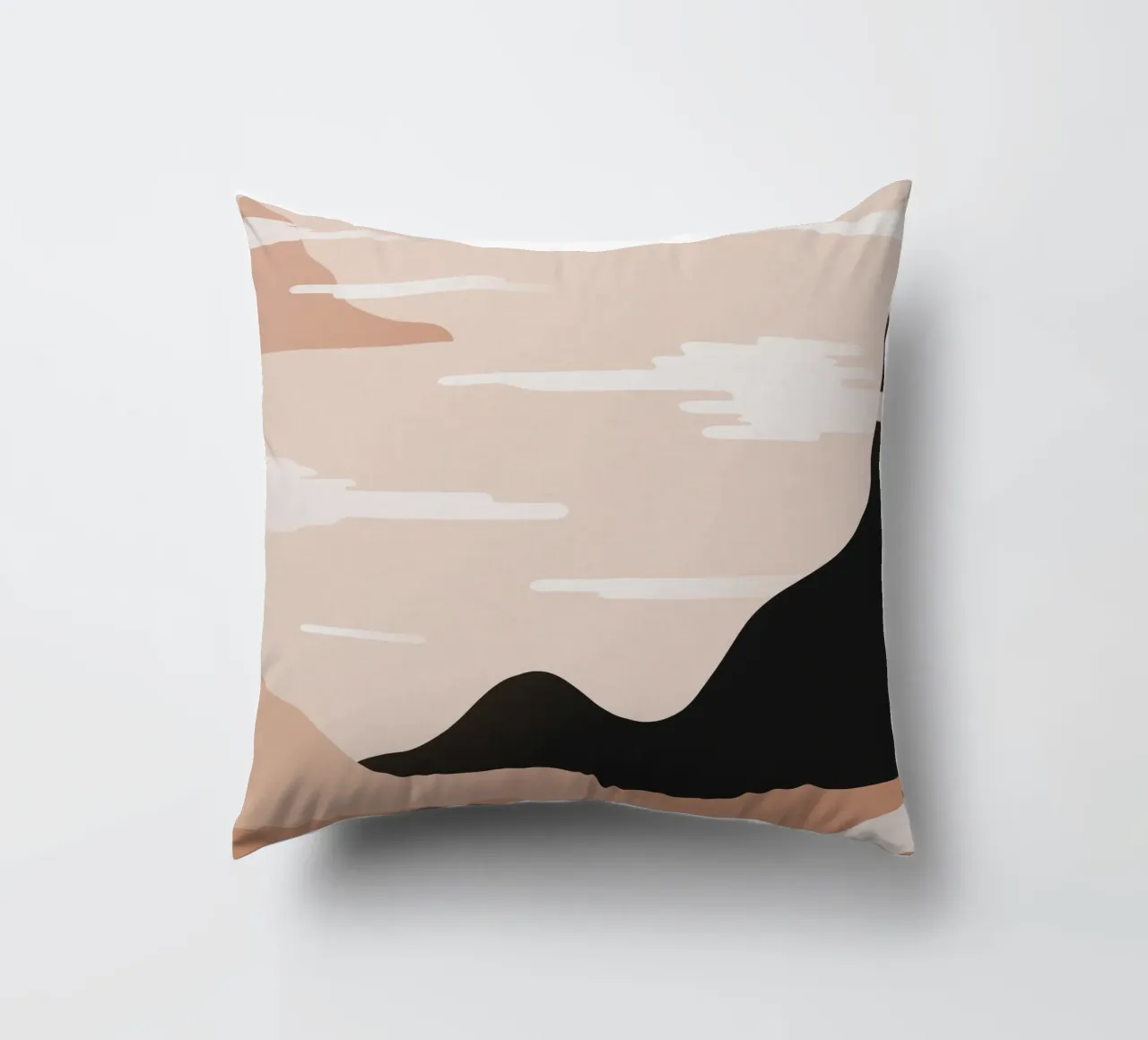 Minimalist Misty Sunrise Landscape - Nursery Art (Part 1) cuscino da kookiepixel