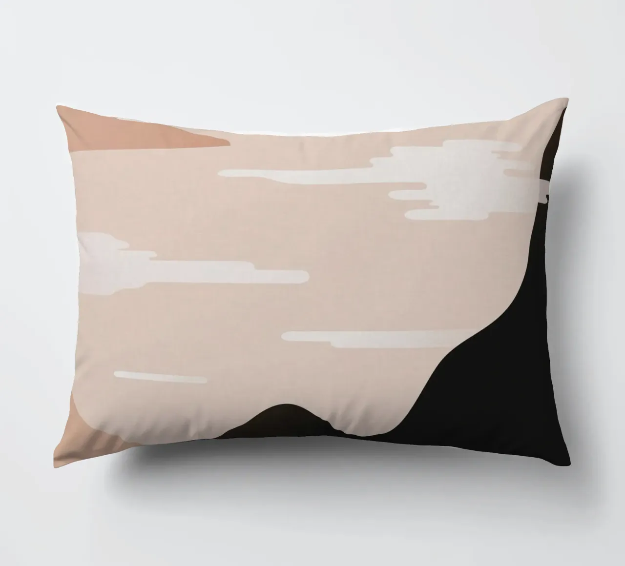 Minimalist Misty Sunrise Landscape - Nursery Art (Part 1) cuscino da kookiepixel