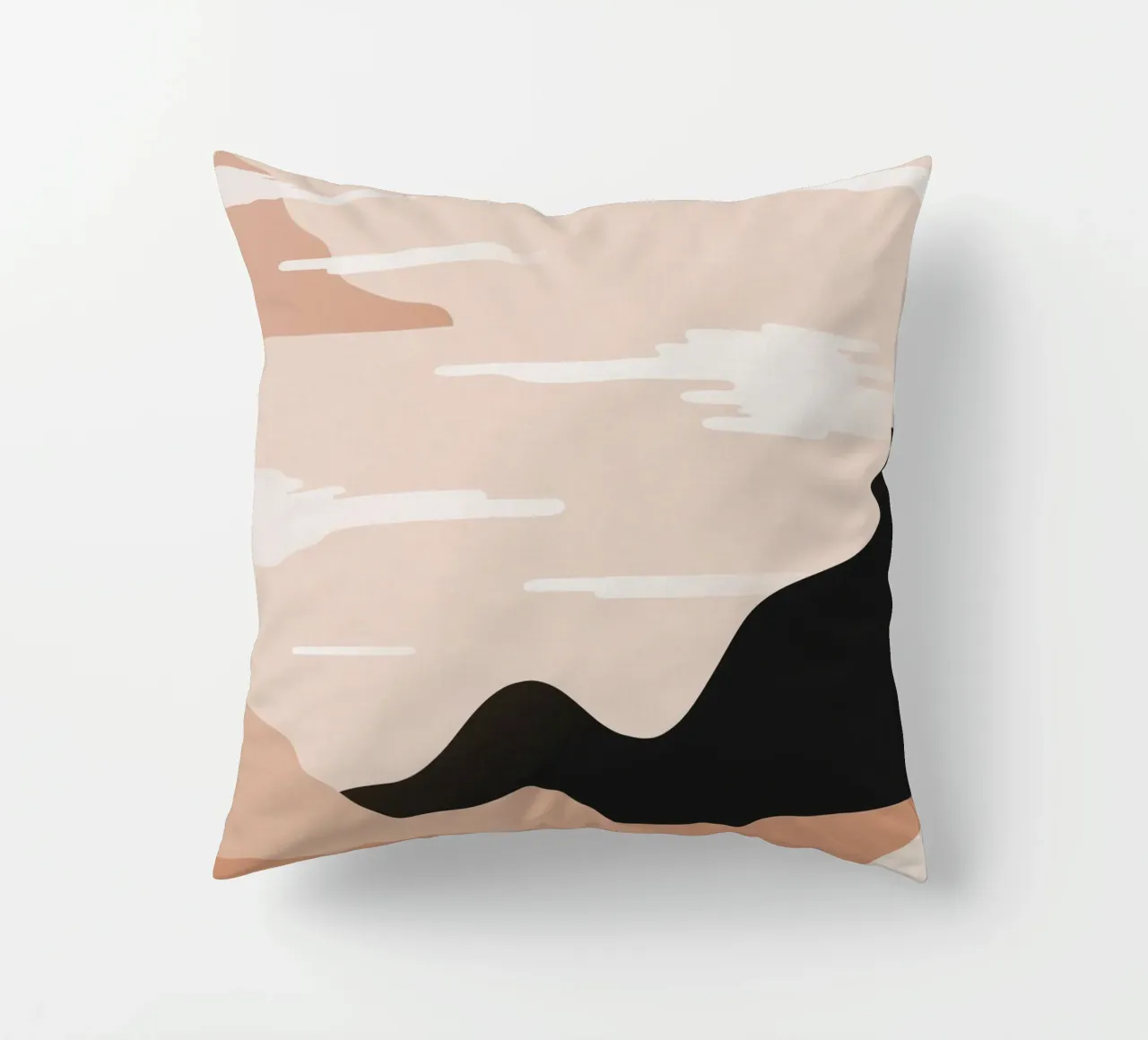 Minimalist Misty Sunrise Landscape - Nursery Art (Part 1) cuscino da kookiepixel