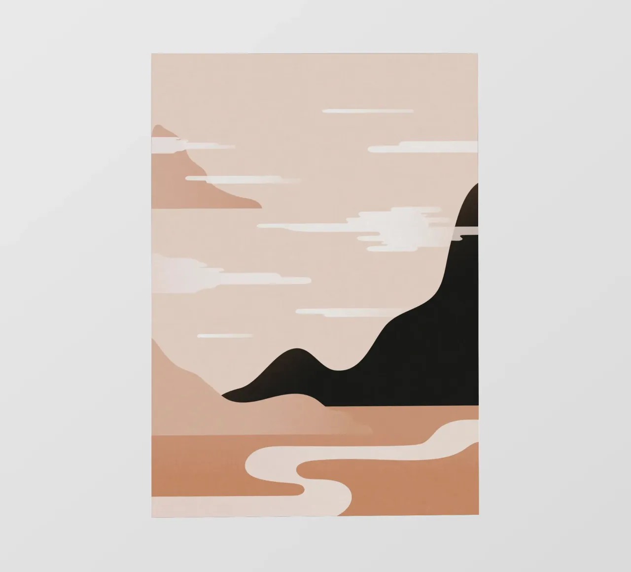Minimalist Misty Sunrise Landscape - Nursery Art (Part 1) pellicola backlit da kookiepixel