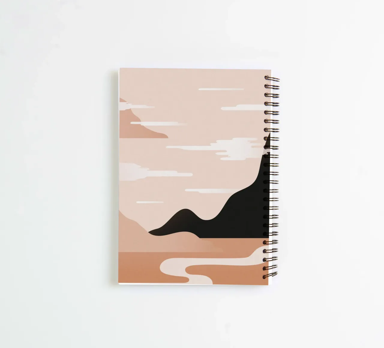 Minimalist Misty Sunrise Landscape - Nursery Art (Part 1) diario ad anelli da kookiepixel