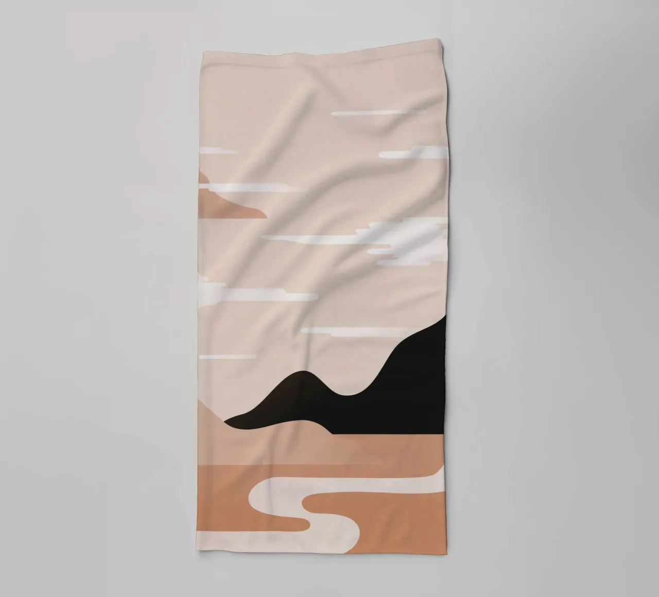 Minimalist Misty Sunrise Landscape - Nursery Art (Part 1) asciugamano da bagno da kookiepixel