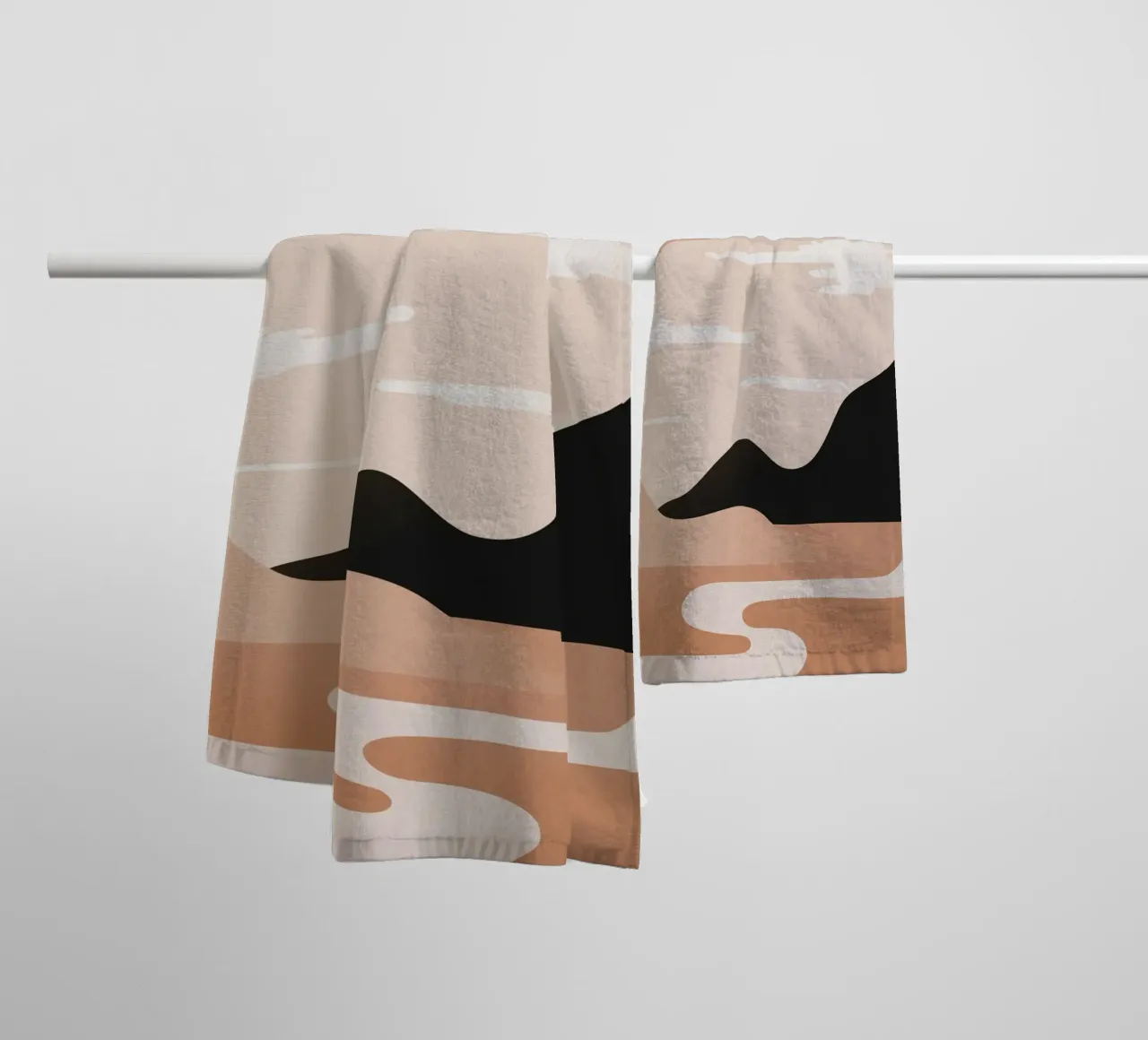 Minimalist Misty Sunrise Landscape - Nursery Art (Part 1) asciugamano da bagno da kookiepixel