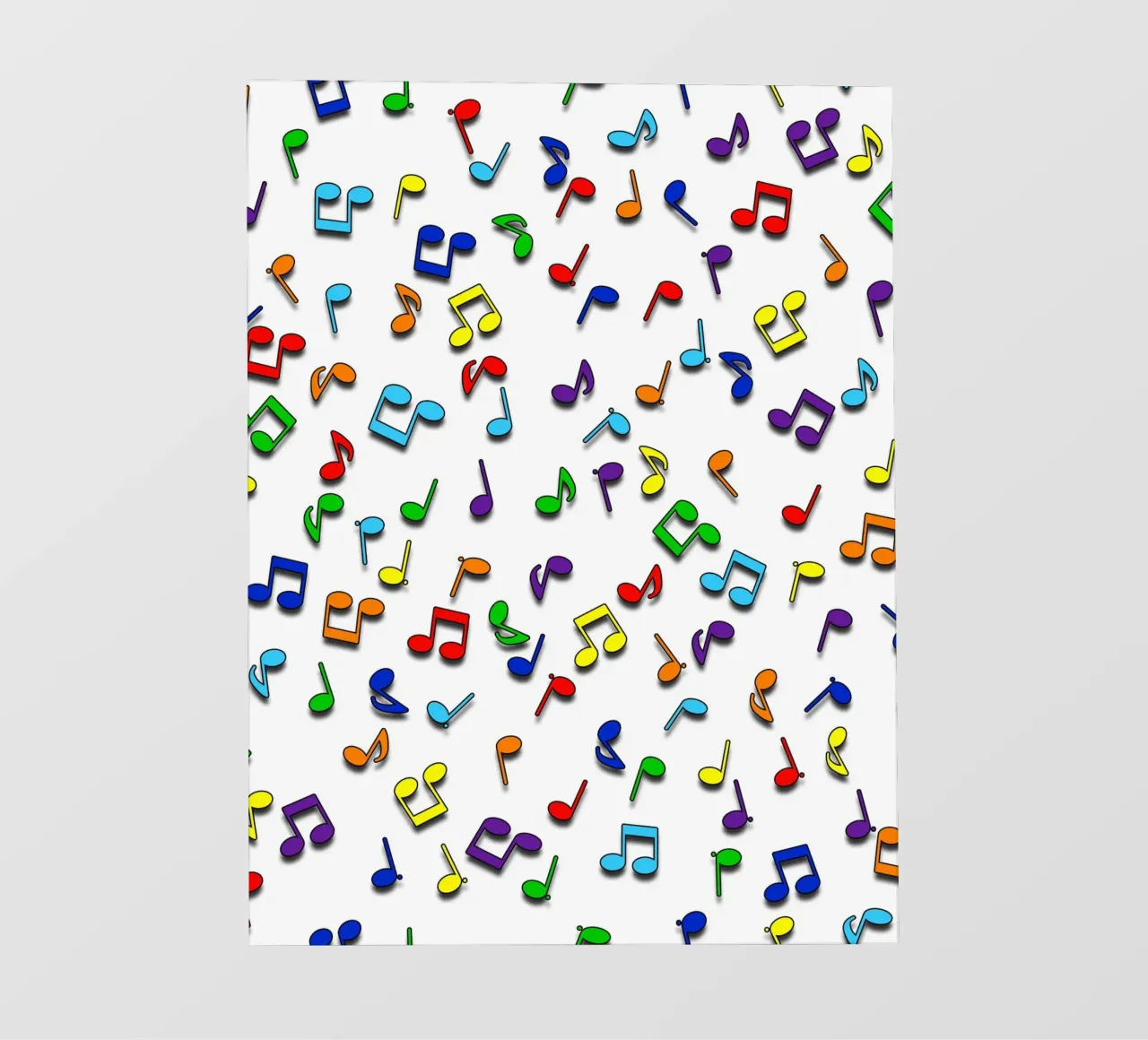 Rainbow Notes Wit fotobehang van kimbus_mom