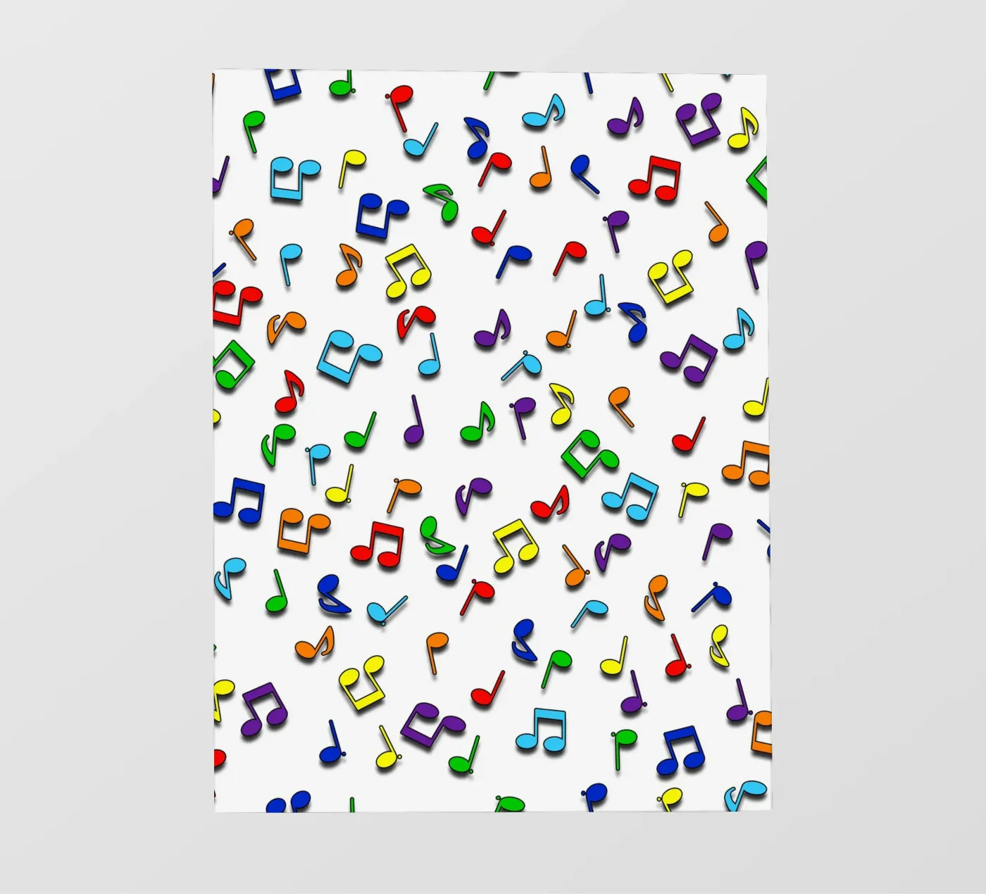 Rainbow Notes Wit fotobehang van kimbus_mom