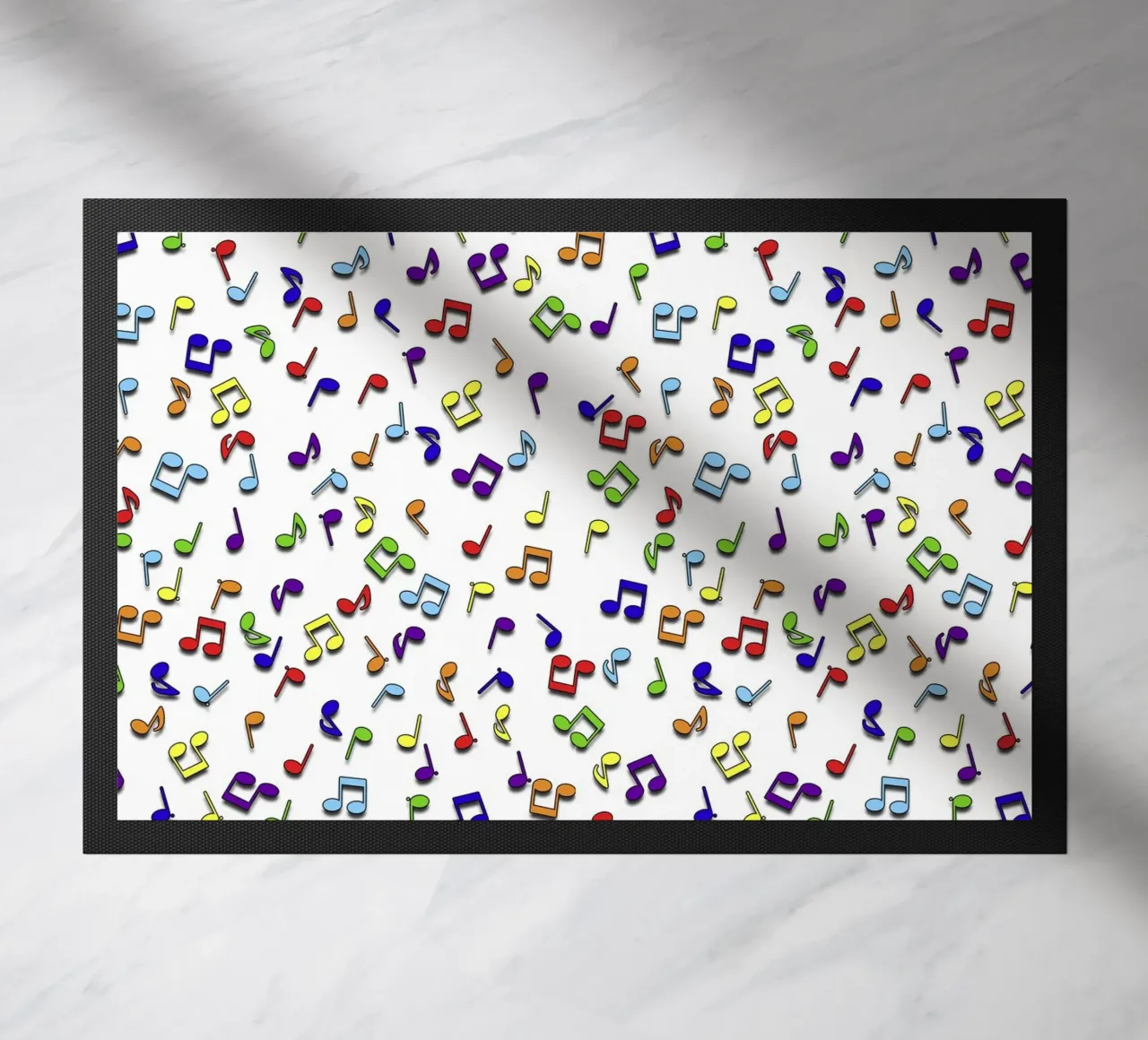 Rainbow Notes Wit deurmat van kimbus_mom