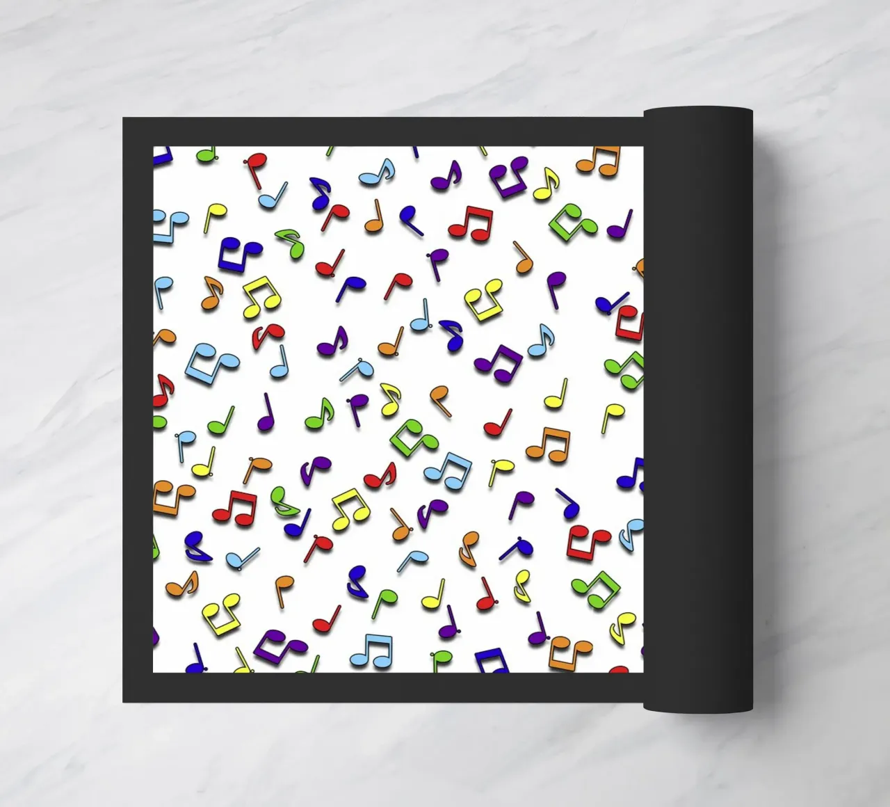 Rainbow Notes Wit deurmat van kimbus_mom