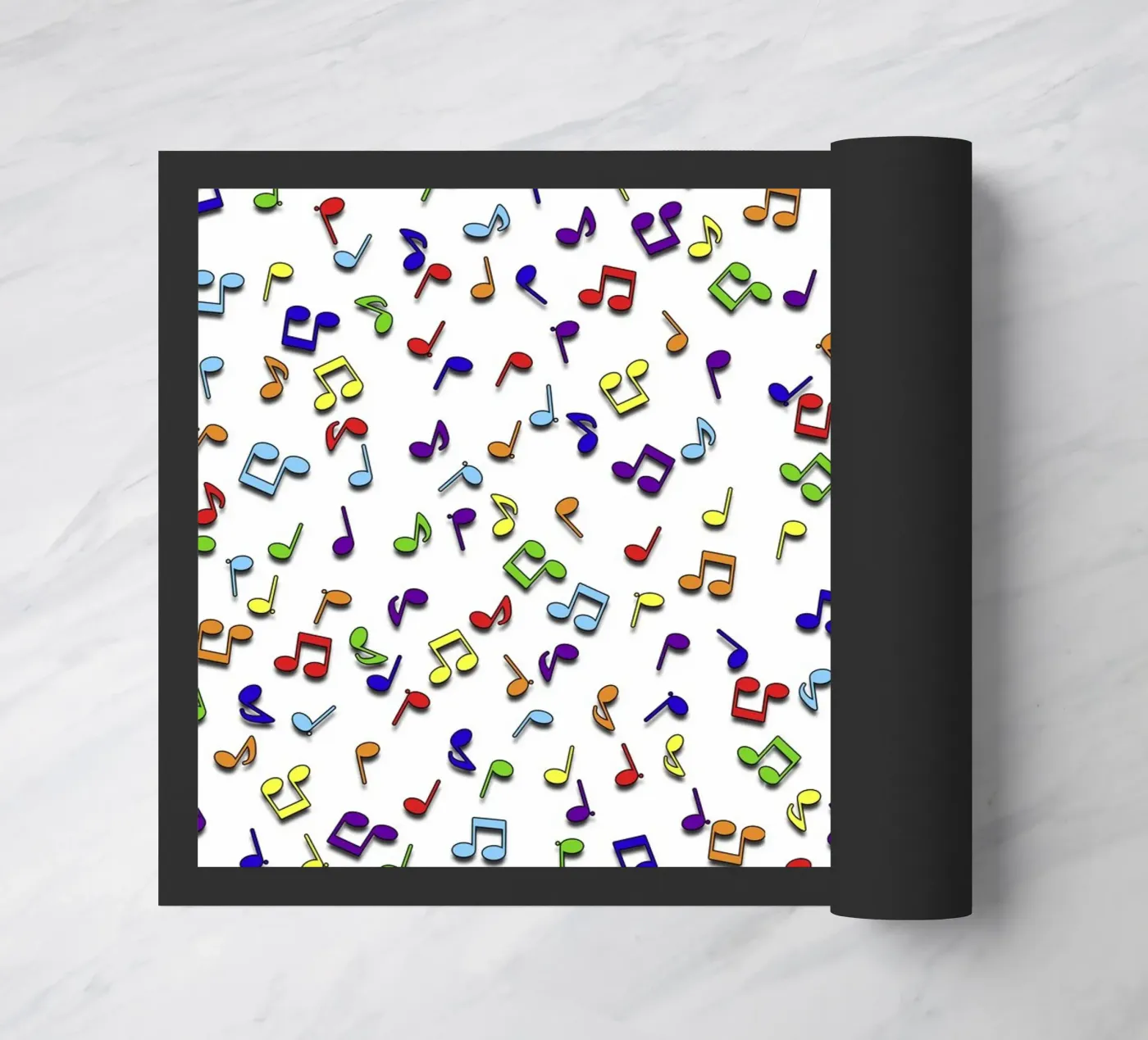 Regenbogen-Notizen Weiß Fußmatte von kimbus_mom