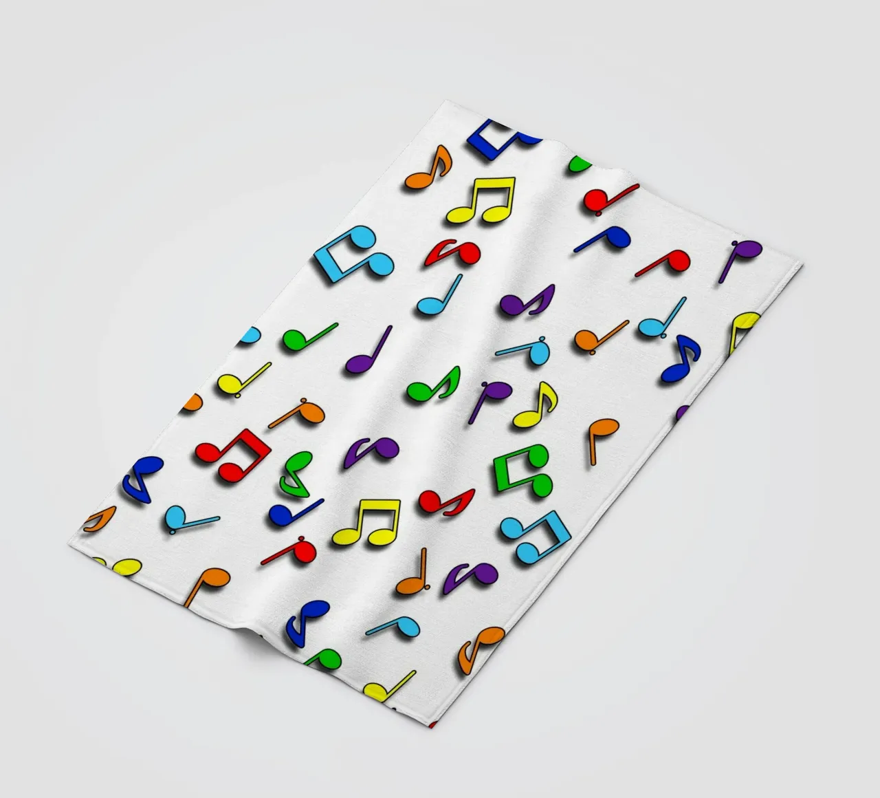 Rainbow Notes Wit fleecedeken van kimbus_mom