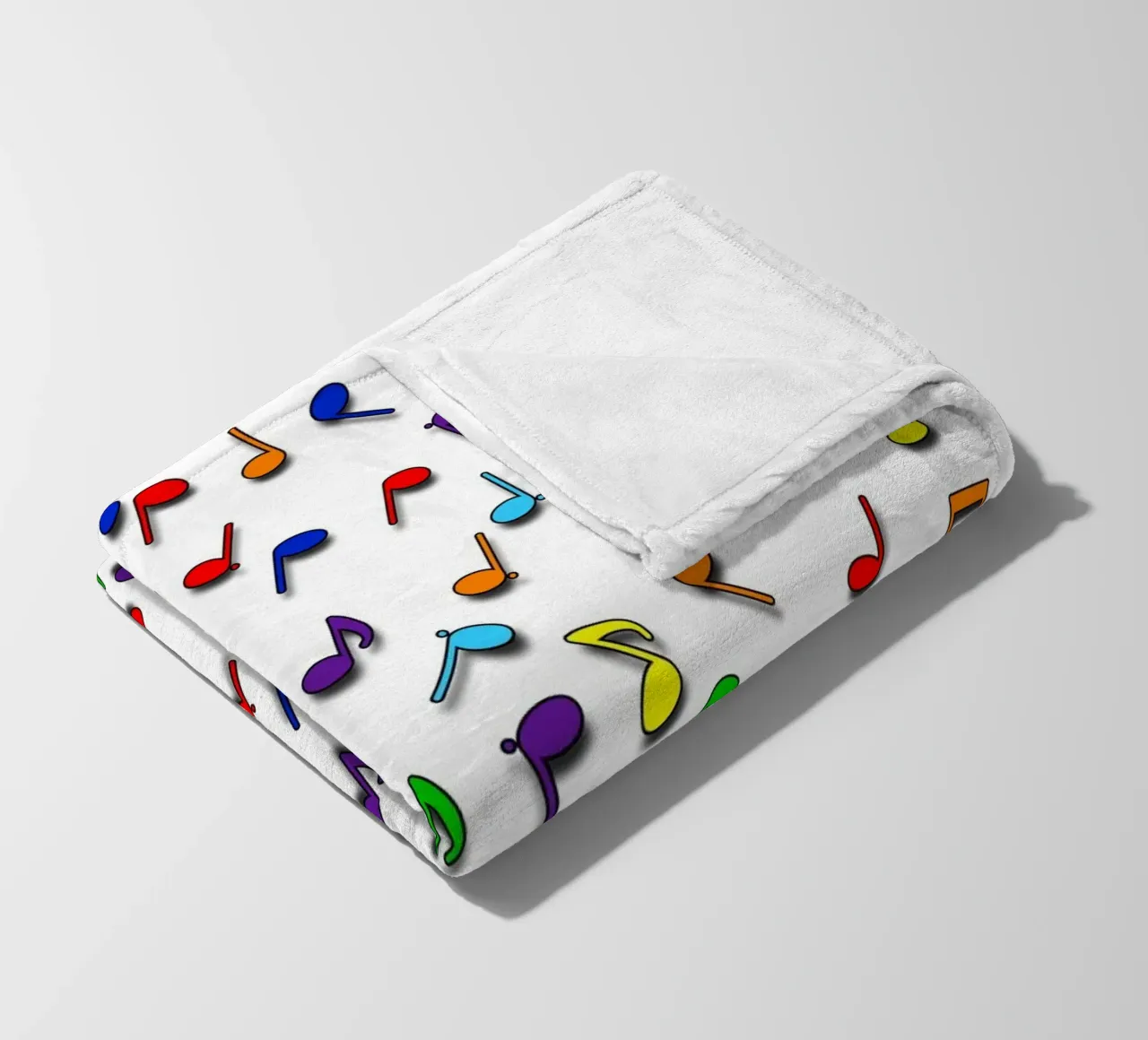 Rainbow Notes Wit fleecedeken van kimbus_mom