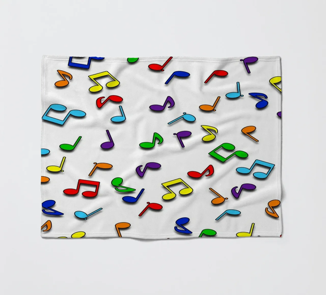 Rainbow Notes Wit fleecedeken van kimbus_mom