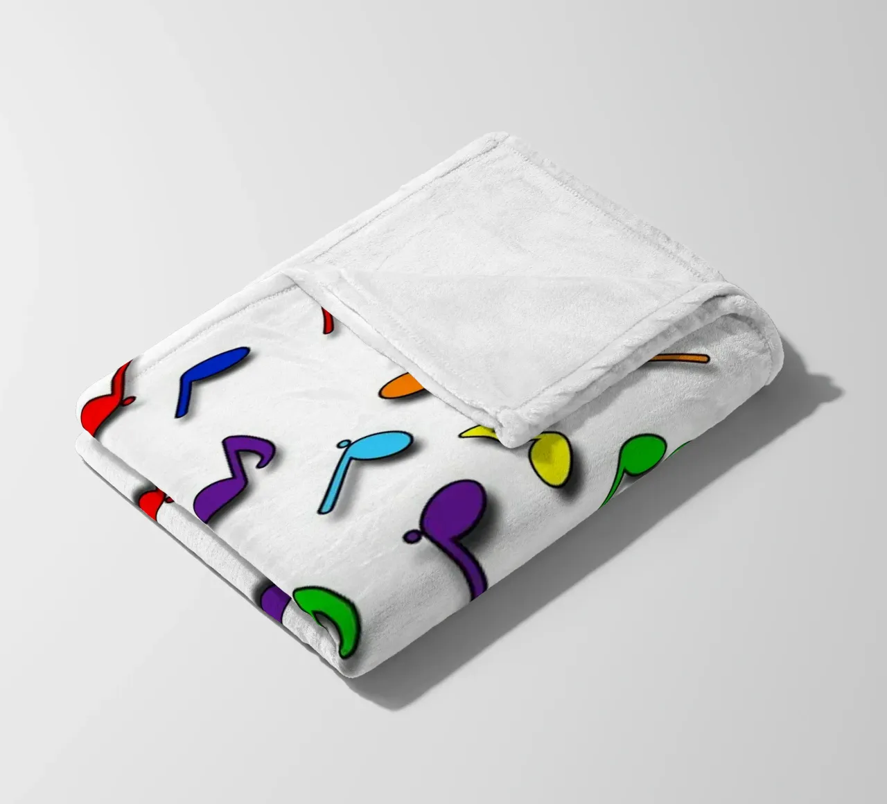 Rainbow Notes Wit fleecedeken van kimbus_mom