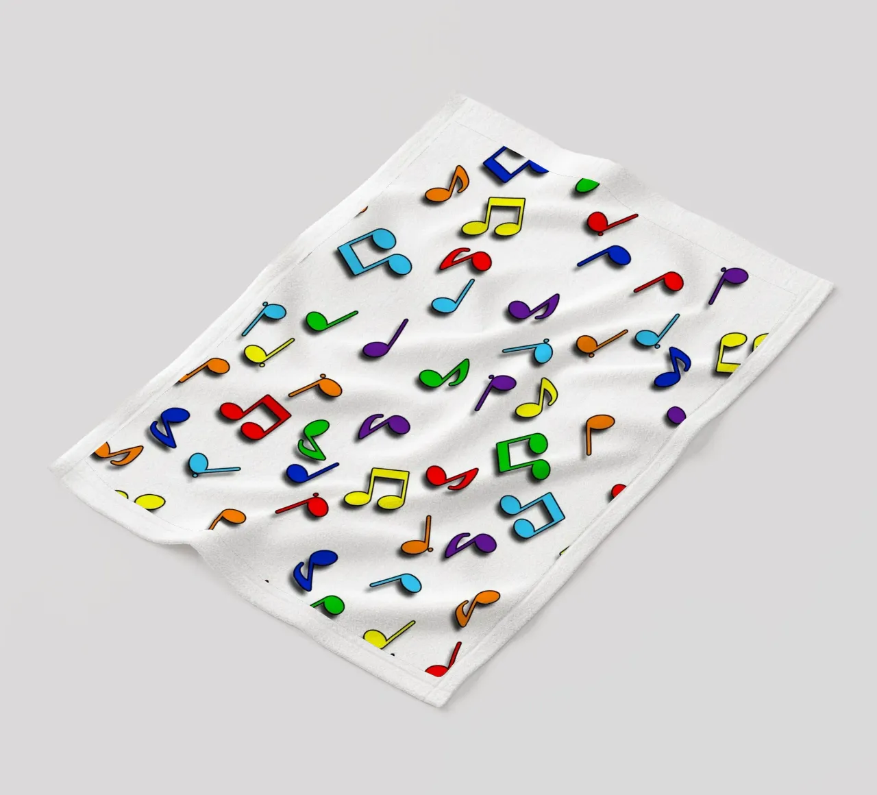 Rainbow Notes Wit fleecedeken van kimbus_mom