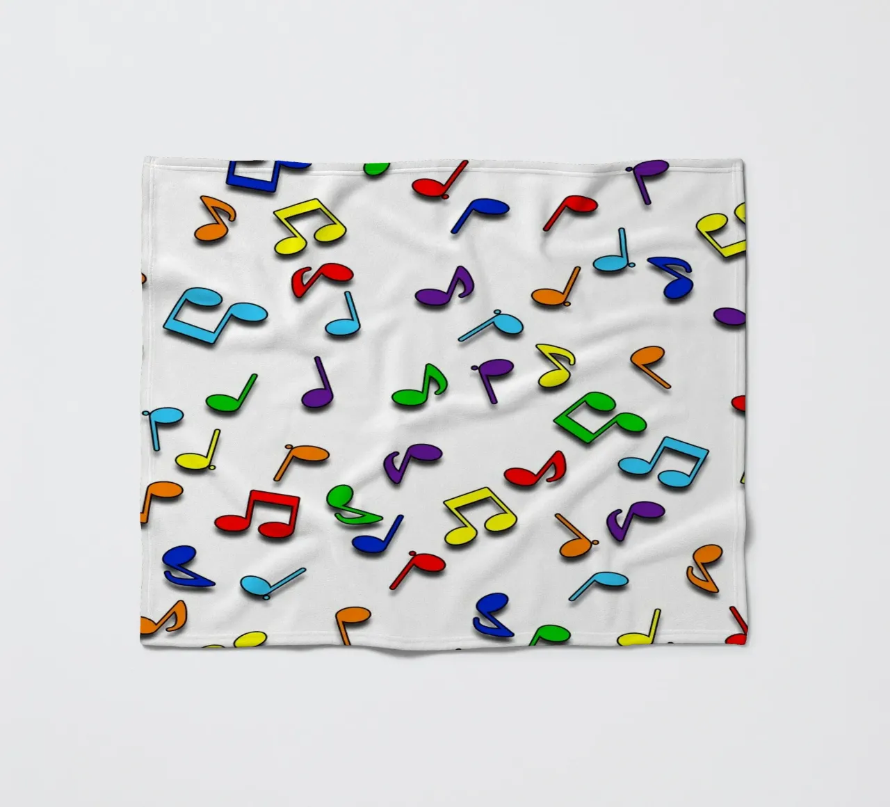 Rainbow Notes Wit fleecedeken van kimbus_mom