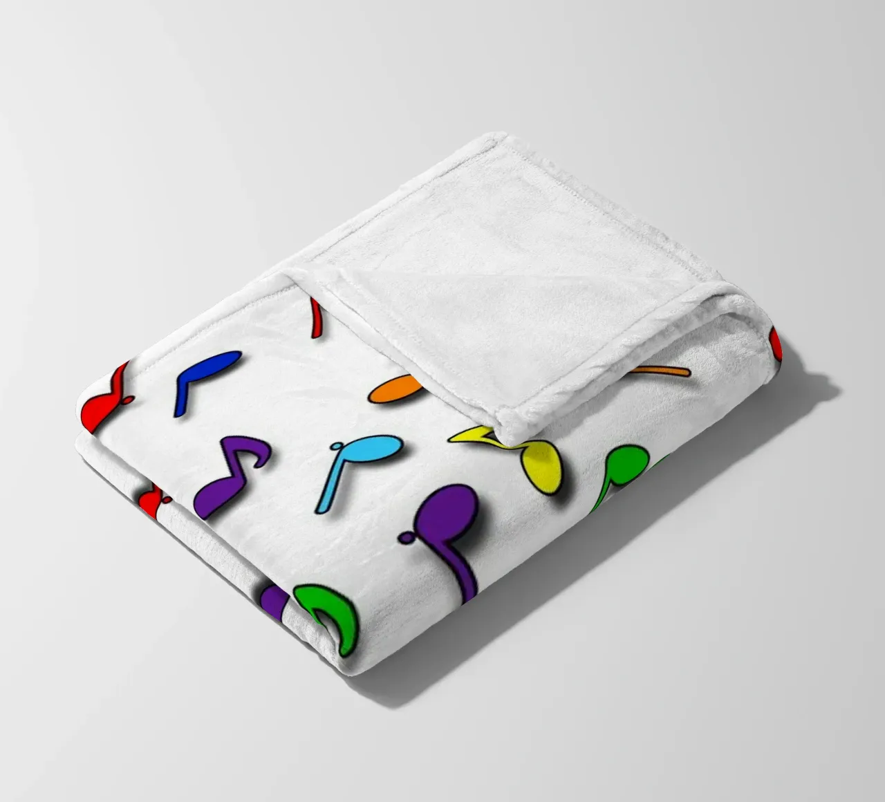 Rainbow Notes Wit fleecedeken van kimbus_mom