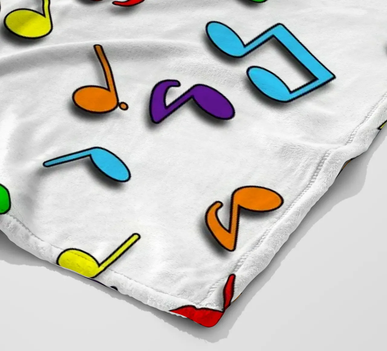 Rainbow Notes Wit fleecedeken van kimbus_mom