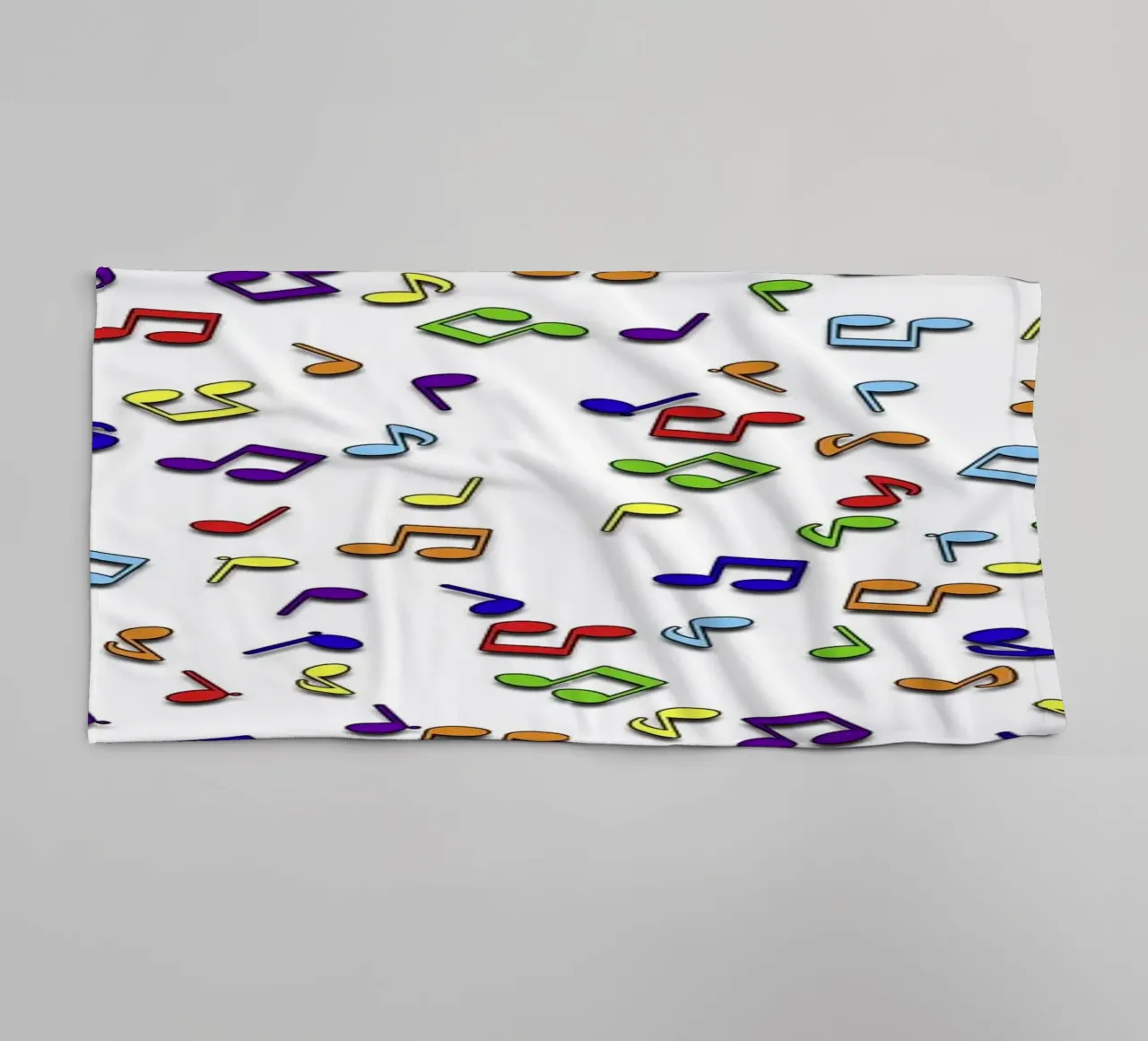 Rainbow Notes Wit badhanddoek van kimbus_mom