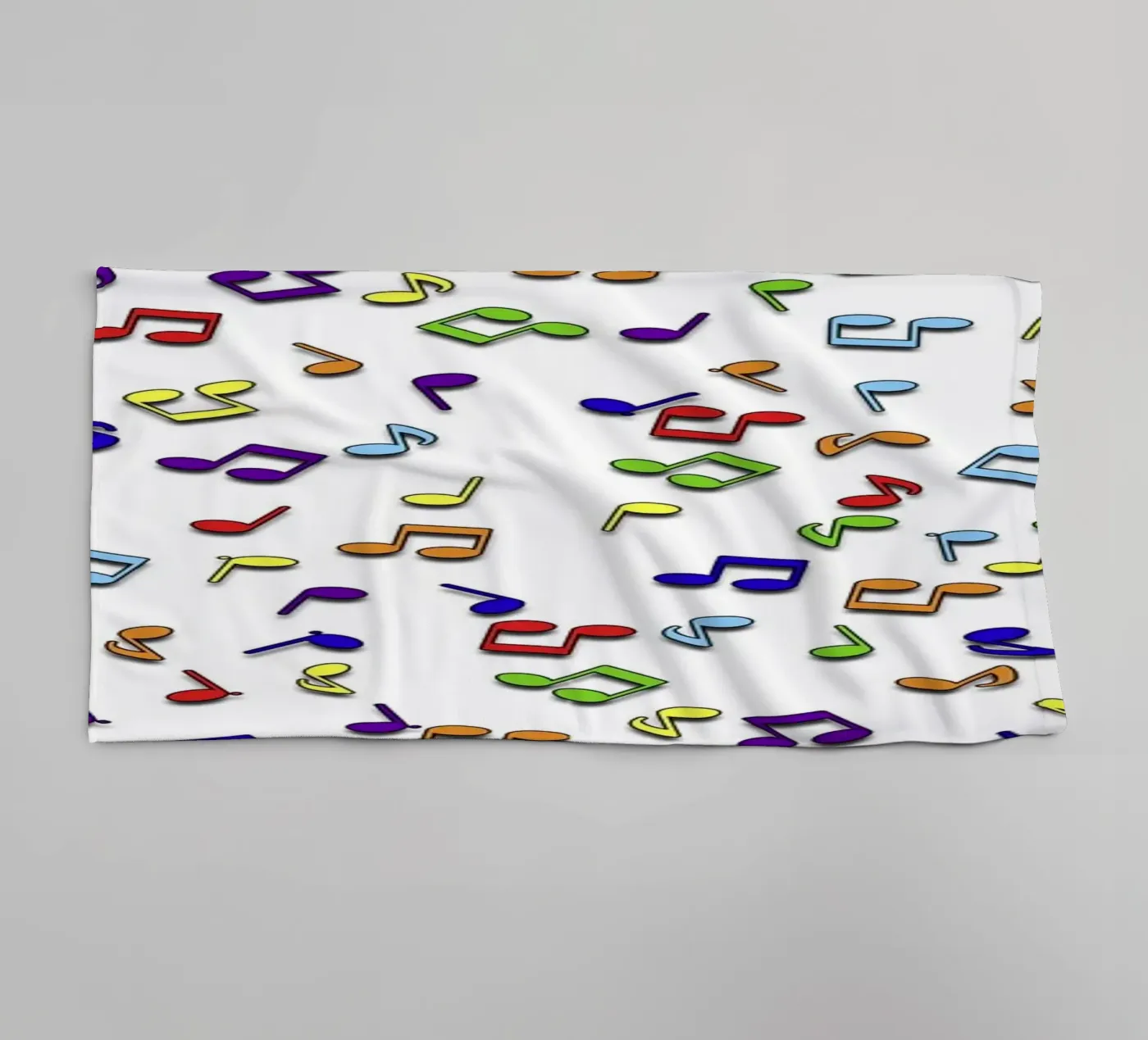 Rainbow Notes Wit badhanddoek van kimbus_mom