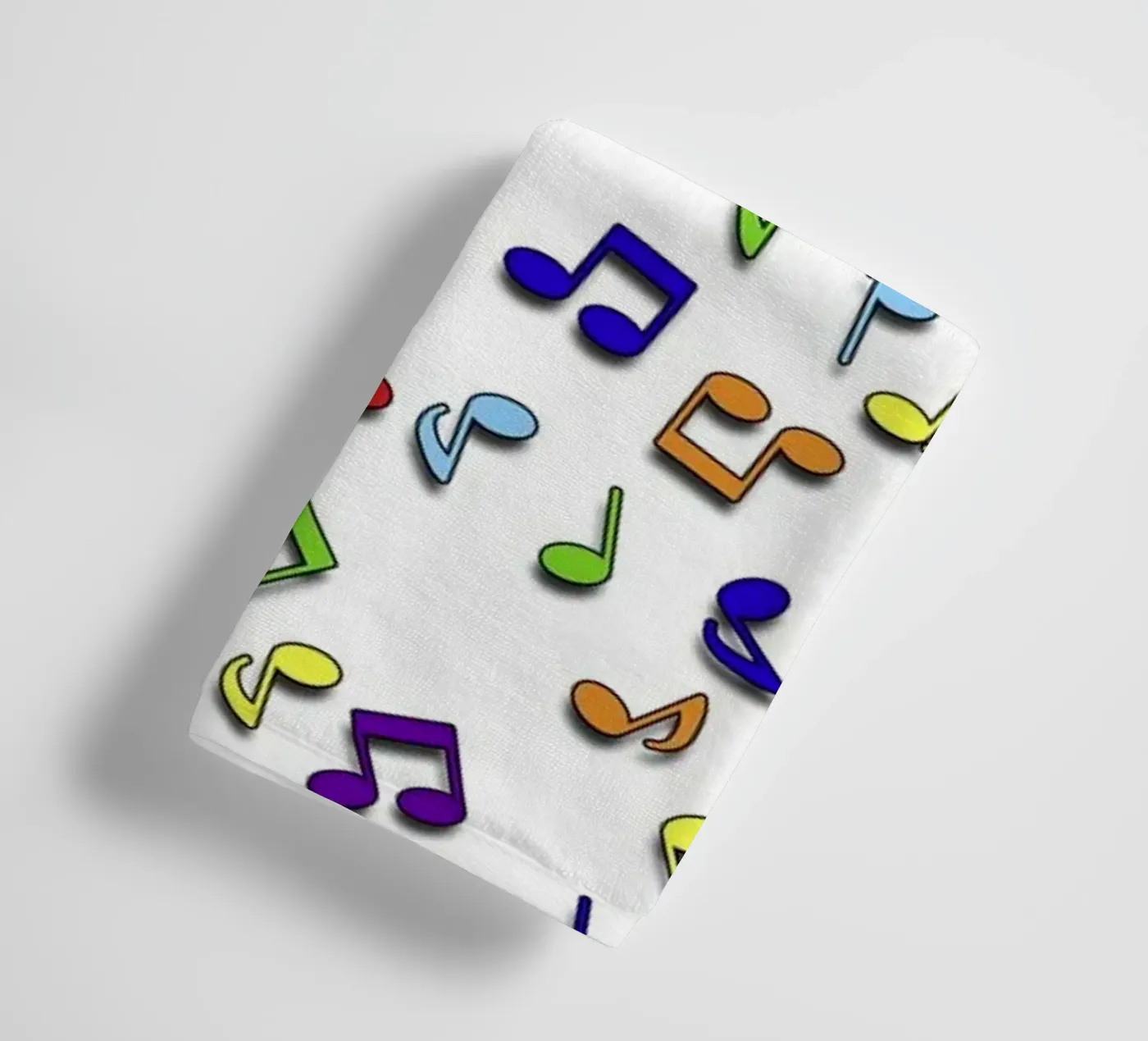 Rainbow Notes Wit badhanddoek van kimbus_mom