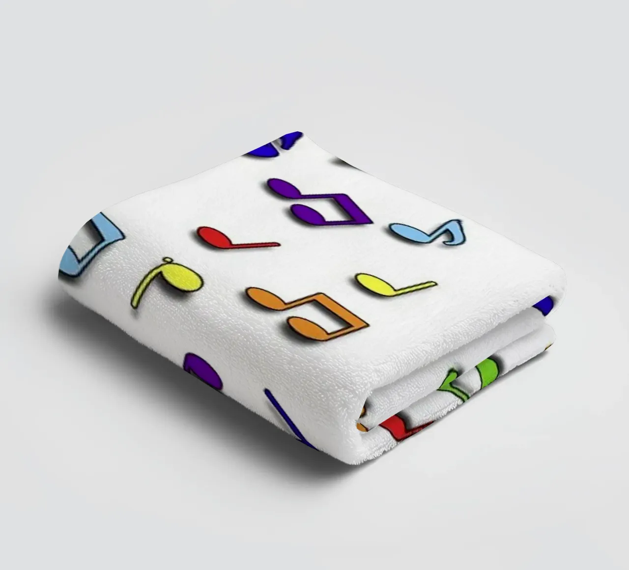 Rainbow Notes Wit badhanddoek van kimbus_mom