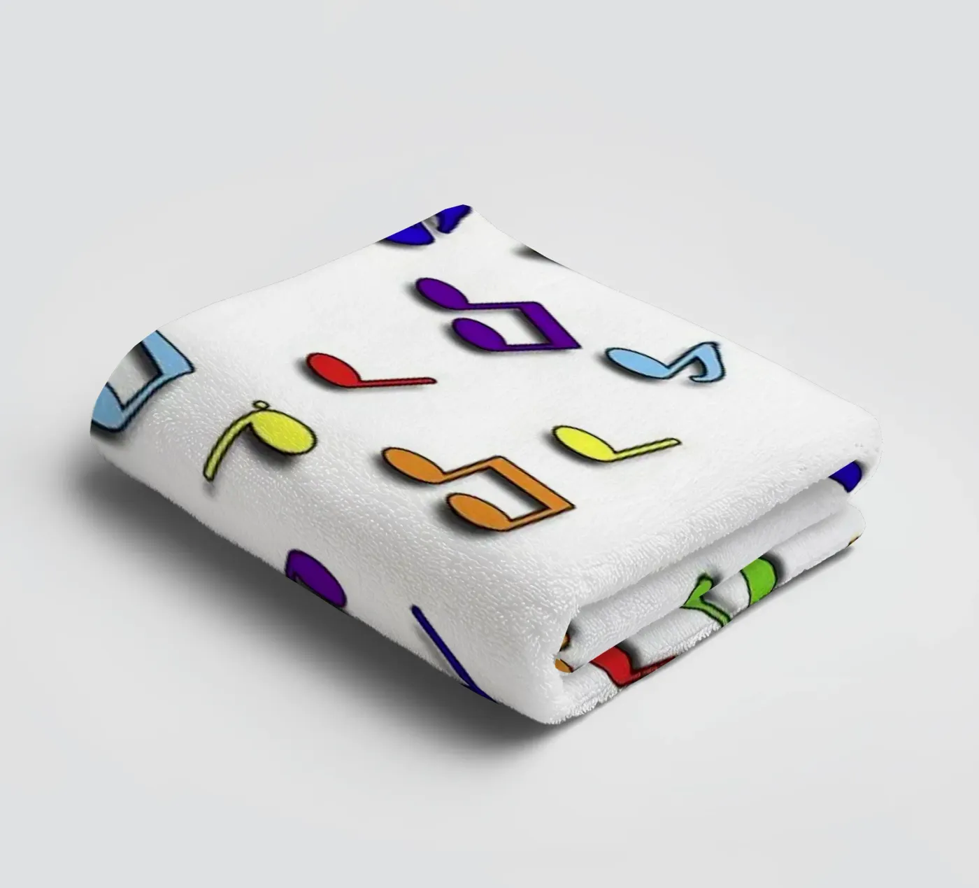 Rainbow Notes Wit badhanddoek van kimbus_mom