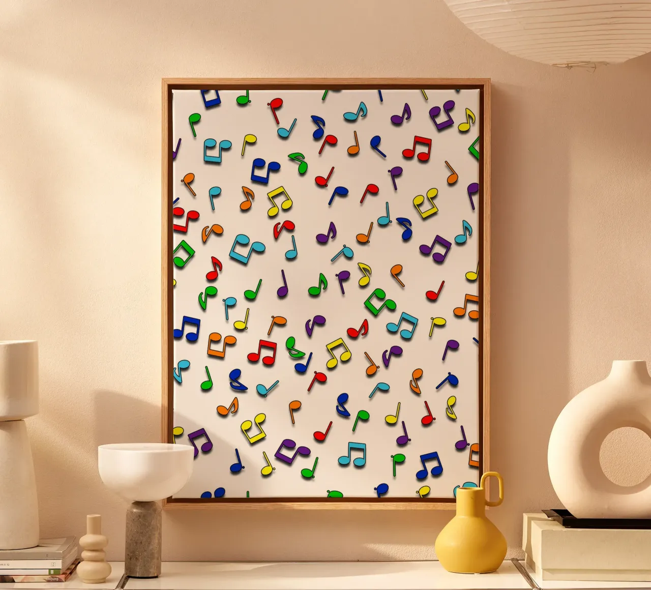 Rainbow Notes Wit canvas van kimbus_mom