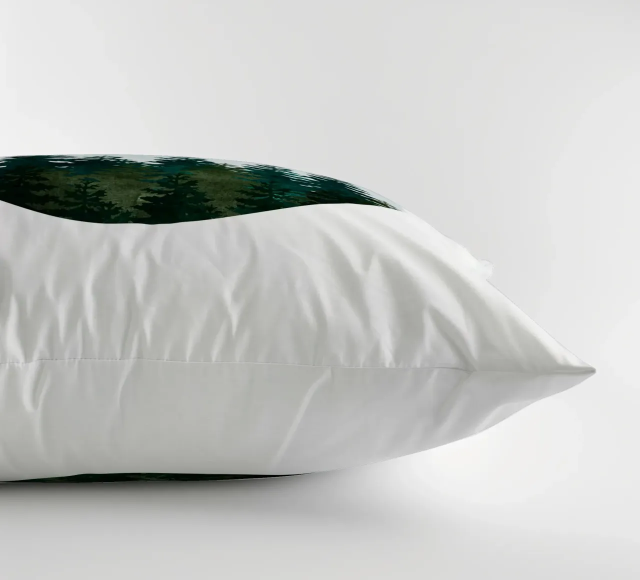 Minimalist Evergreen Trees Art - Nature Circle Wall Print decorative cushion by kookiepixel